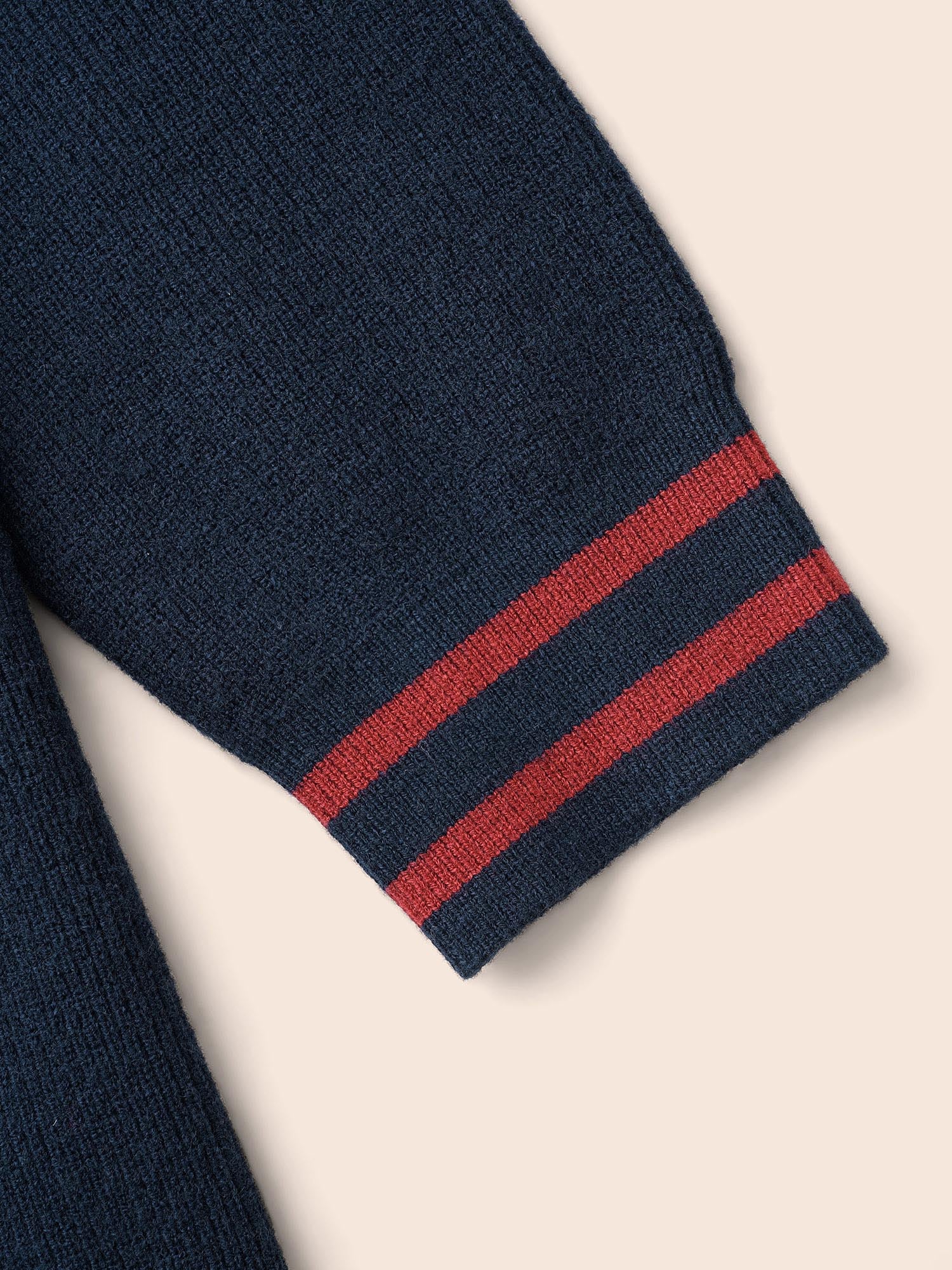 Supersoft Essentials Contrast Striped Kimono Collar Cardigan - Image 7