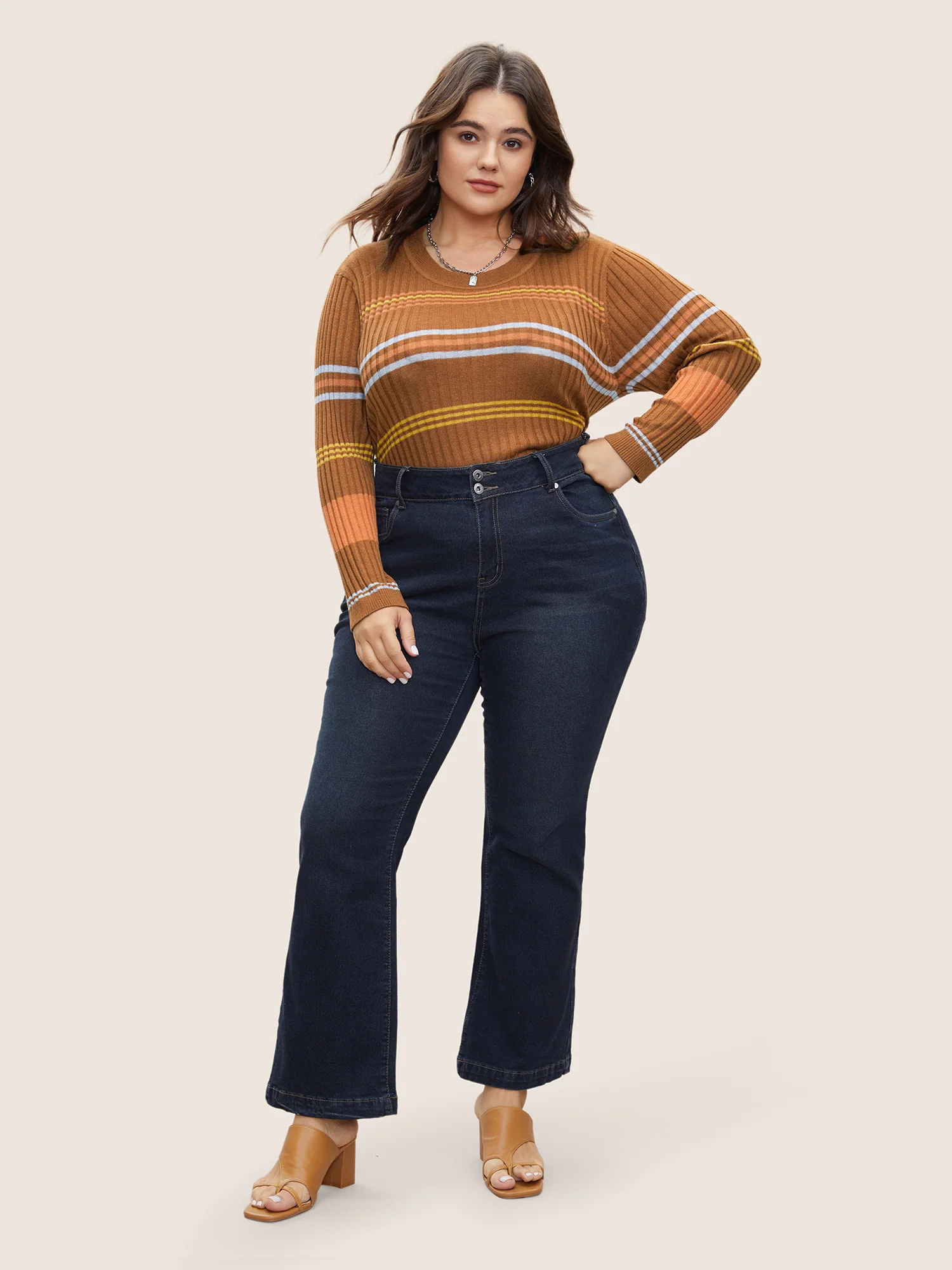 Supersoft Essentials Contrast Striped Pullover - Image 3