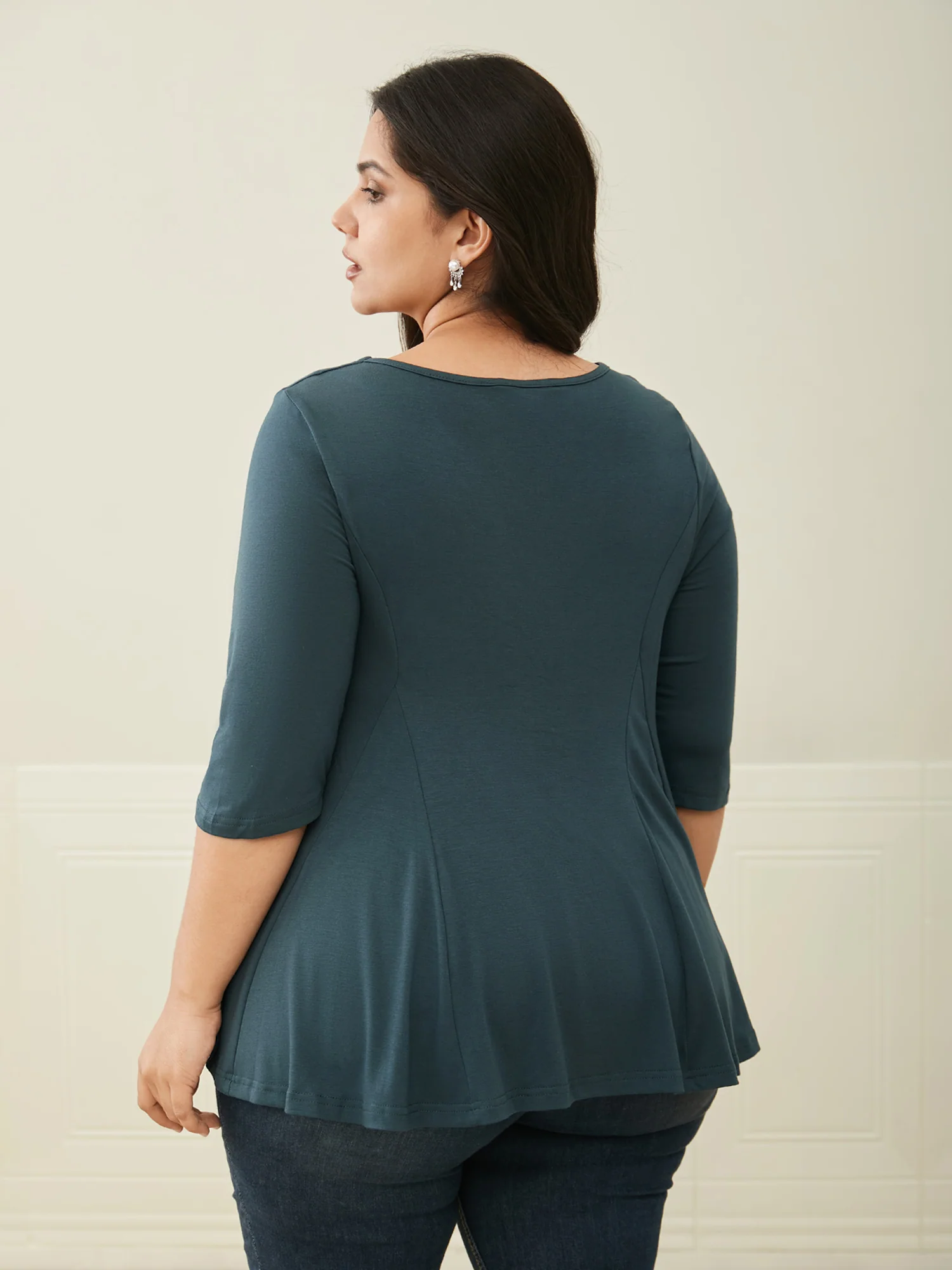 Supersoft Essentials Cross Straps Pleated T-shirt - Image 4