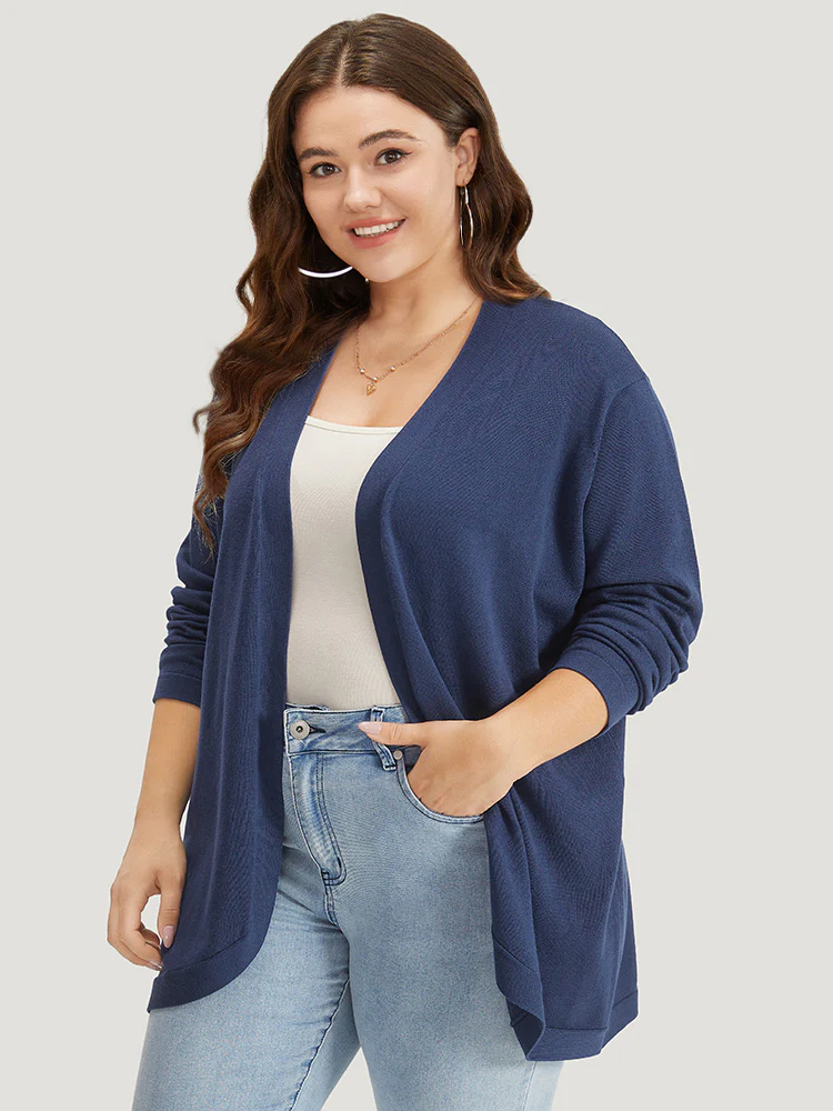Supersoft Essentials Curved Hem Open Front Cardigan - Image 3