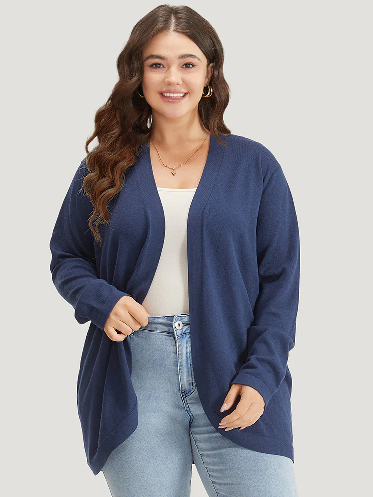 Supersoft Essentials Curved Hem Open Front Cardigan - Image 4
