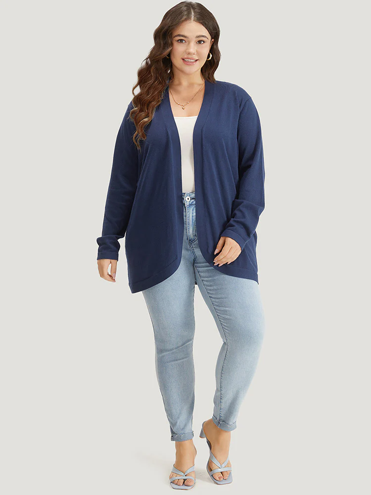 Supersoft Essentials Curved Hem Open Front Cardigan - Image 6