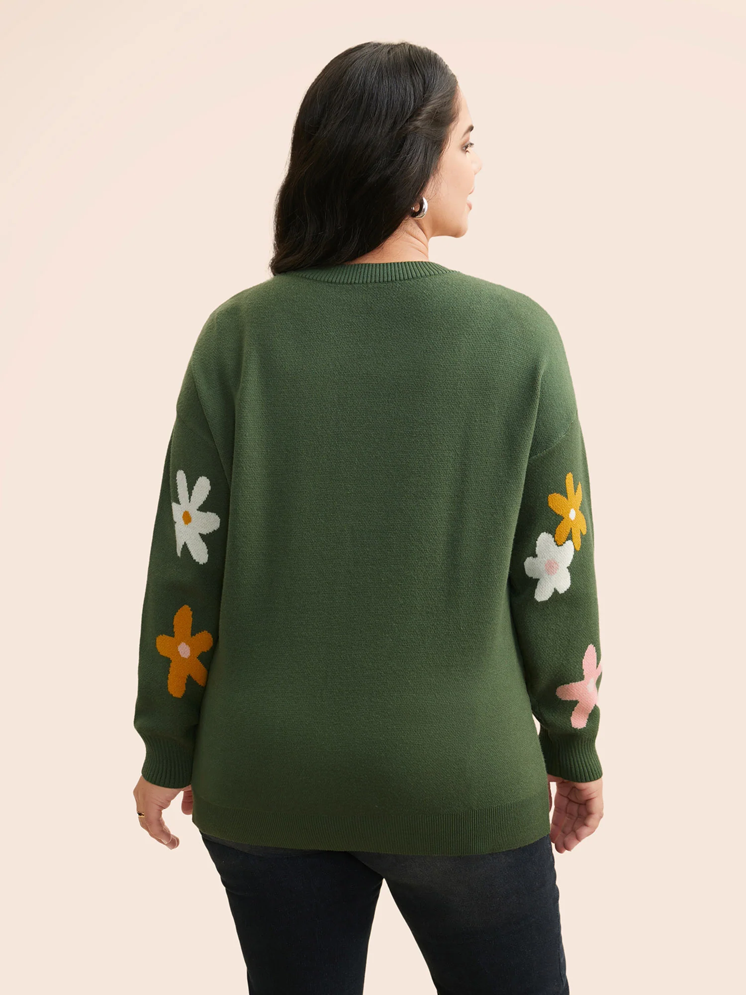 Supersoft Essentials Floral Crew Neck Pullover - Image 2