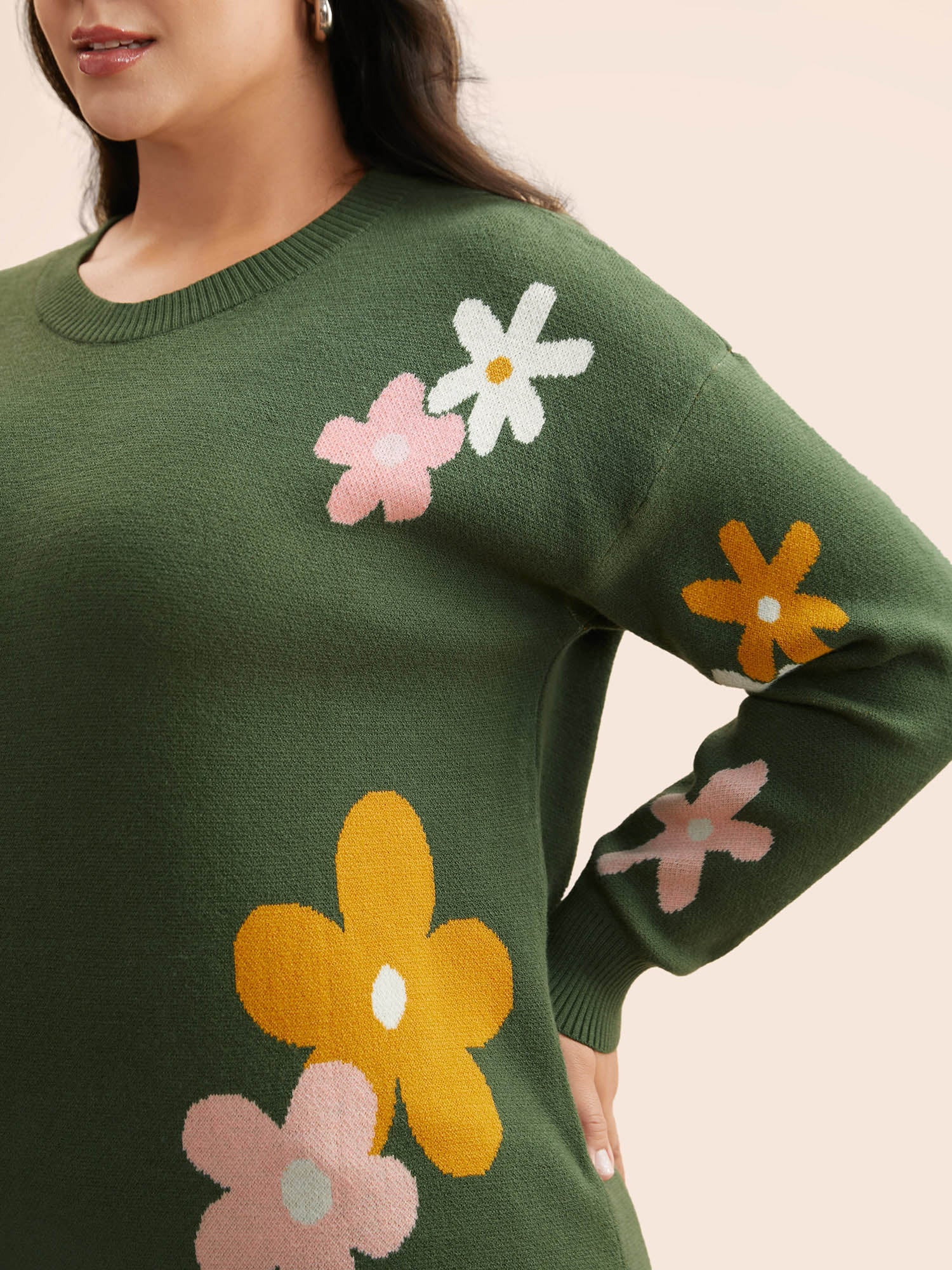 Supersoft Essentials Floral Crew Neck Pullover - Image 5