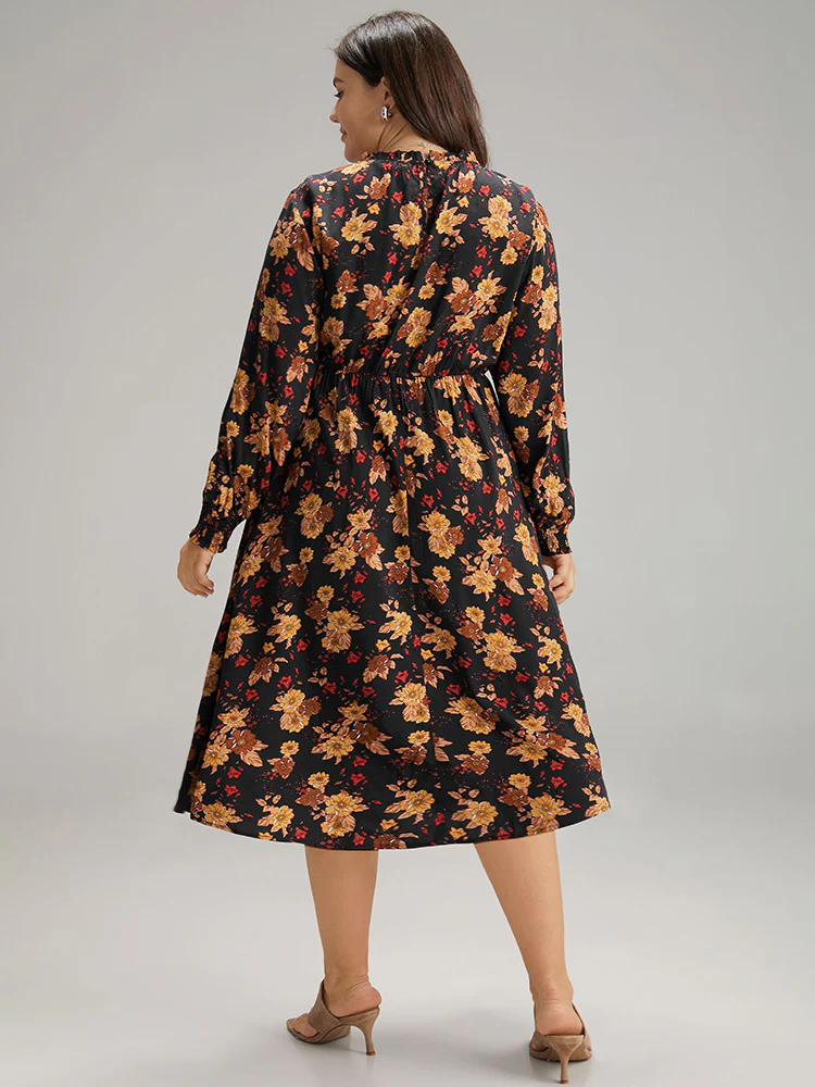 Supersoft Essentials Floral Print Mock Neck Dress - Image 2