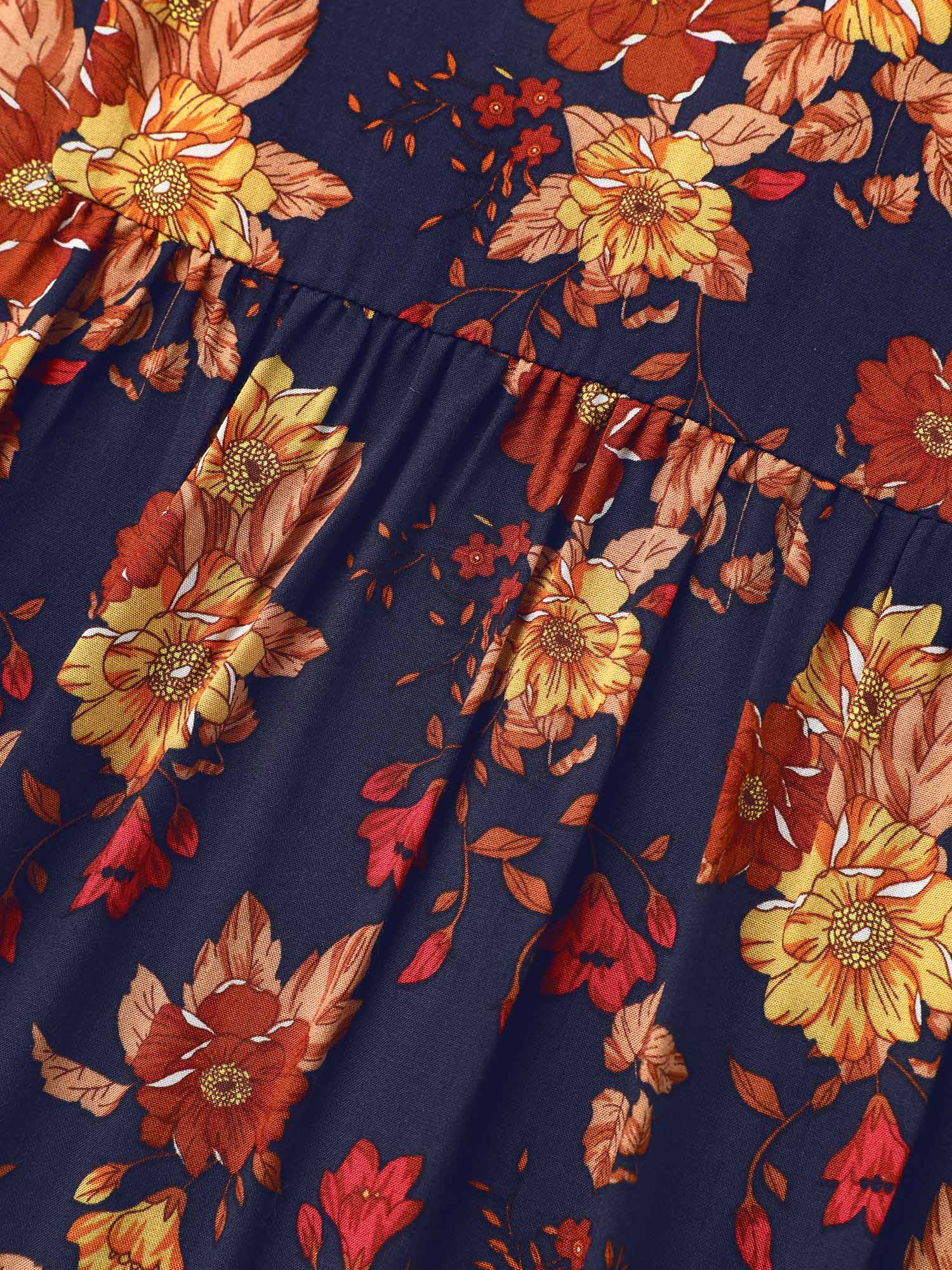 Supersoft Essentials Floral Print Pocket V Neck Dress - Image 6