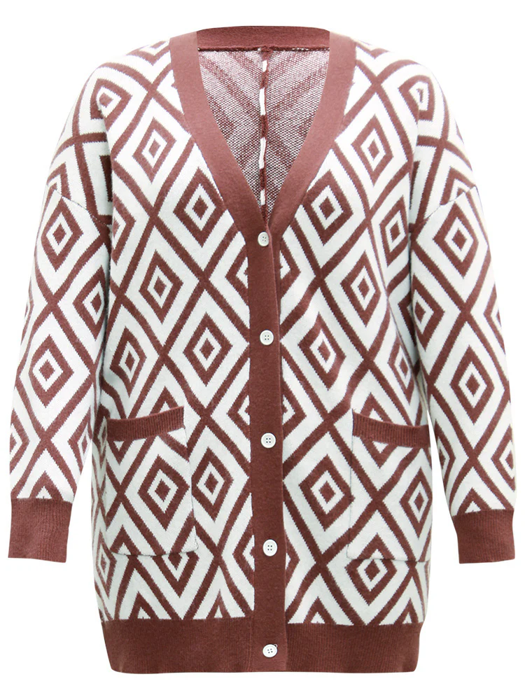 Supersoft Essentials Geometric Button Through Cardigan - Image 6