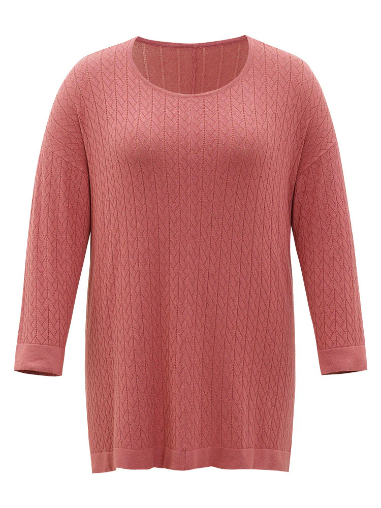 Supersoft Essentials Geometric Split Side Loose Pullover - Image 11