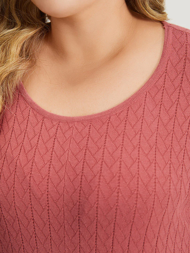 Supersoft Essentials Geometric Split Side Loose Pullover - Image 7