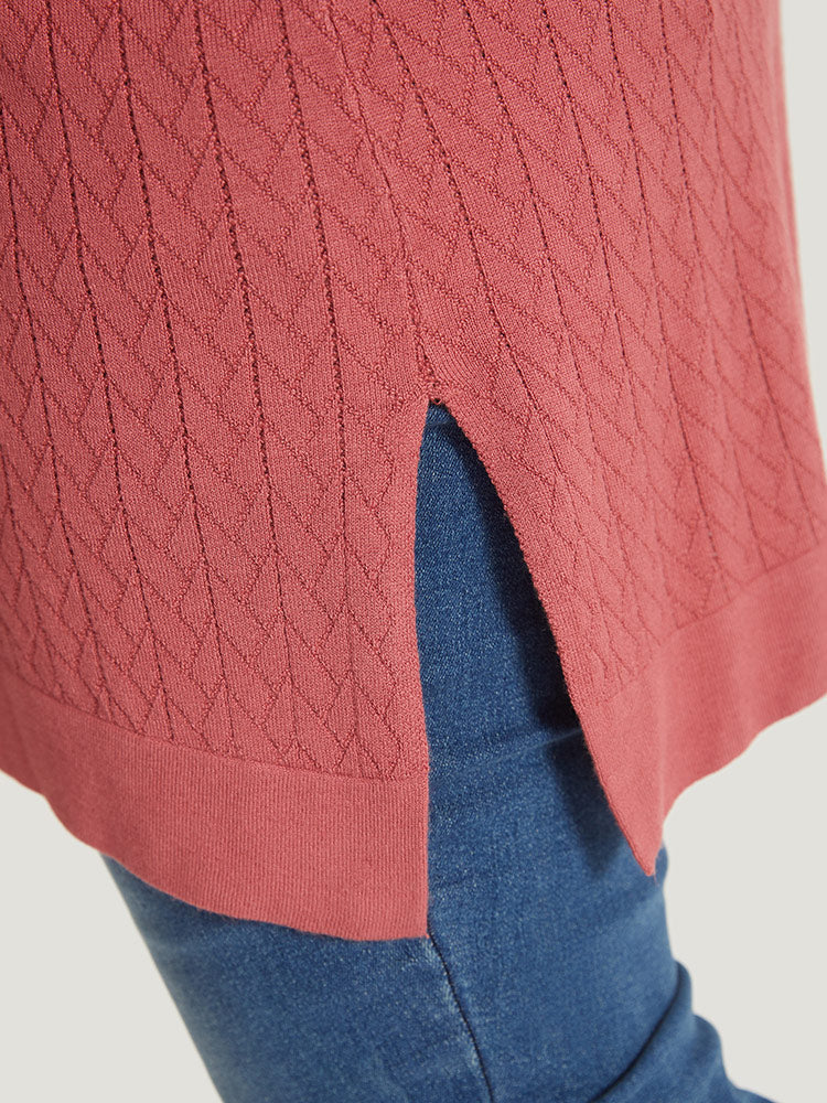 Supersoft Essentials Geometric Split Side Loose Pullover - Image 9