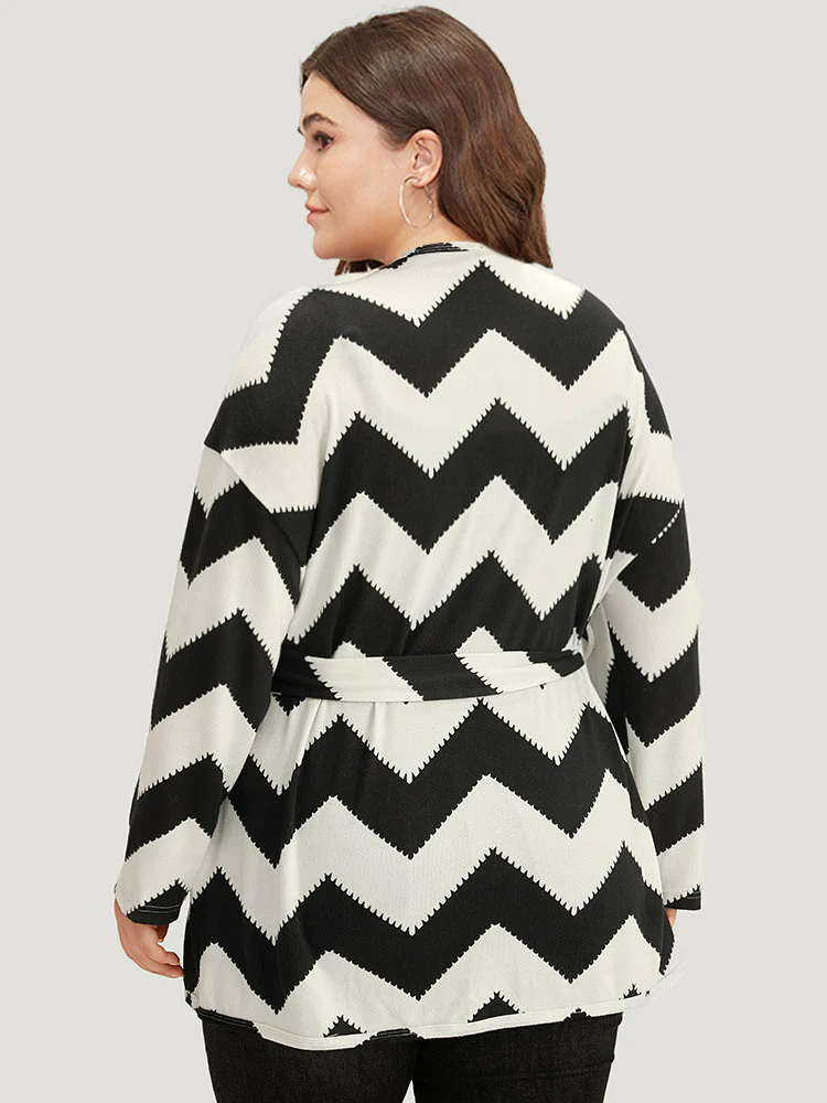 Supersoft Essentials Halloween Geometric Belted Kimono - Image 2
