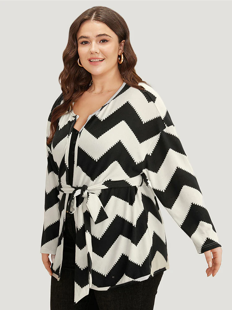 Supersoft Essentials Halloween Geometric Belted Kimono - Image 3