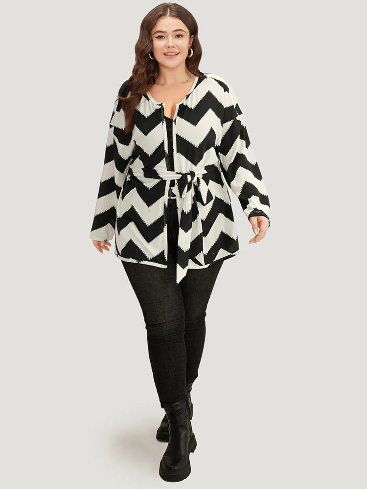 Supersoft Essentials Halloween Geometric Belted Kimono - Image 4
