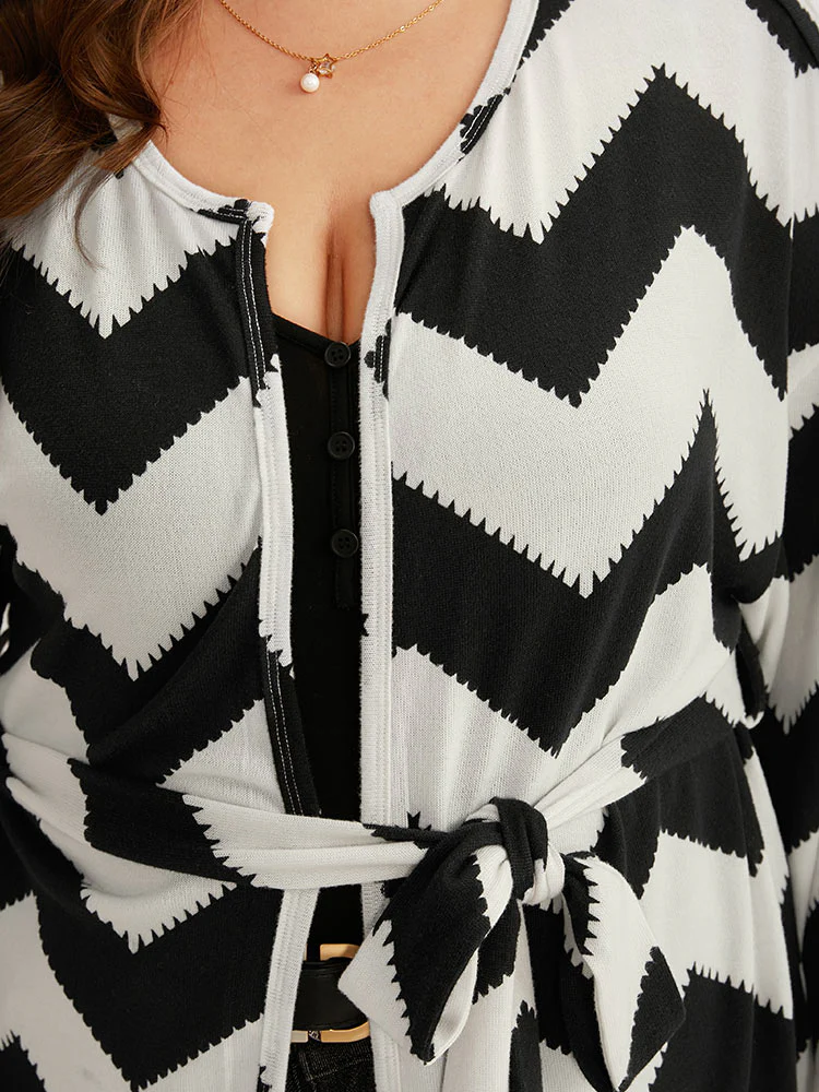 Supersoft Essentials Halloween Geometric Belted Kimono - Image 6