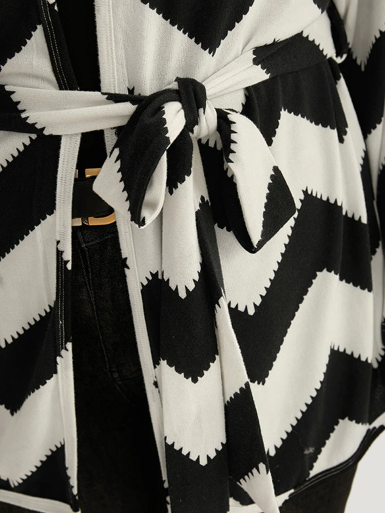 Supersoft Essentials Halloween Geometric Belted Kimono - Image 7