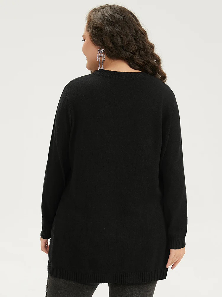 Supersoft Essentials Halloween Ghost Face Print Pullover - Image 2
