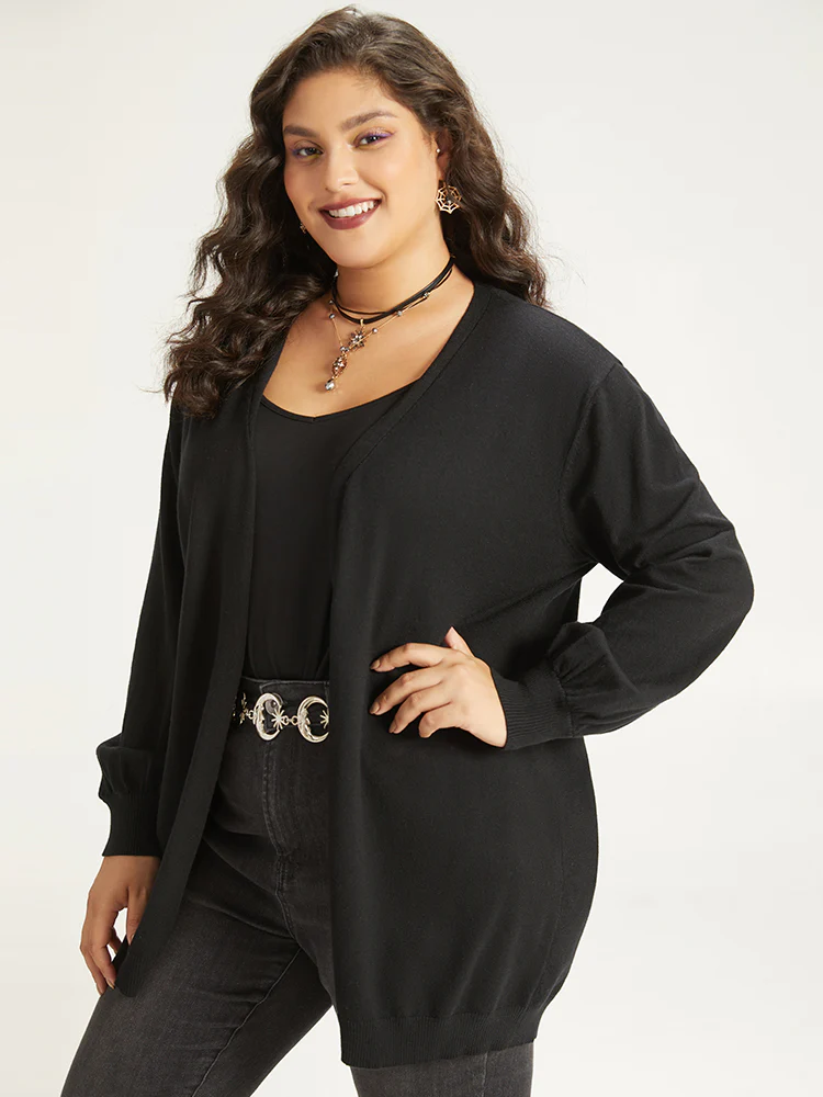Supersoft Essentials Halloween Moon Open Front Puff Sleeve Cardigan - Image 3