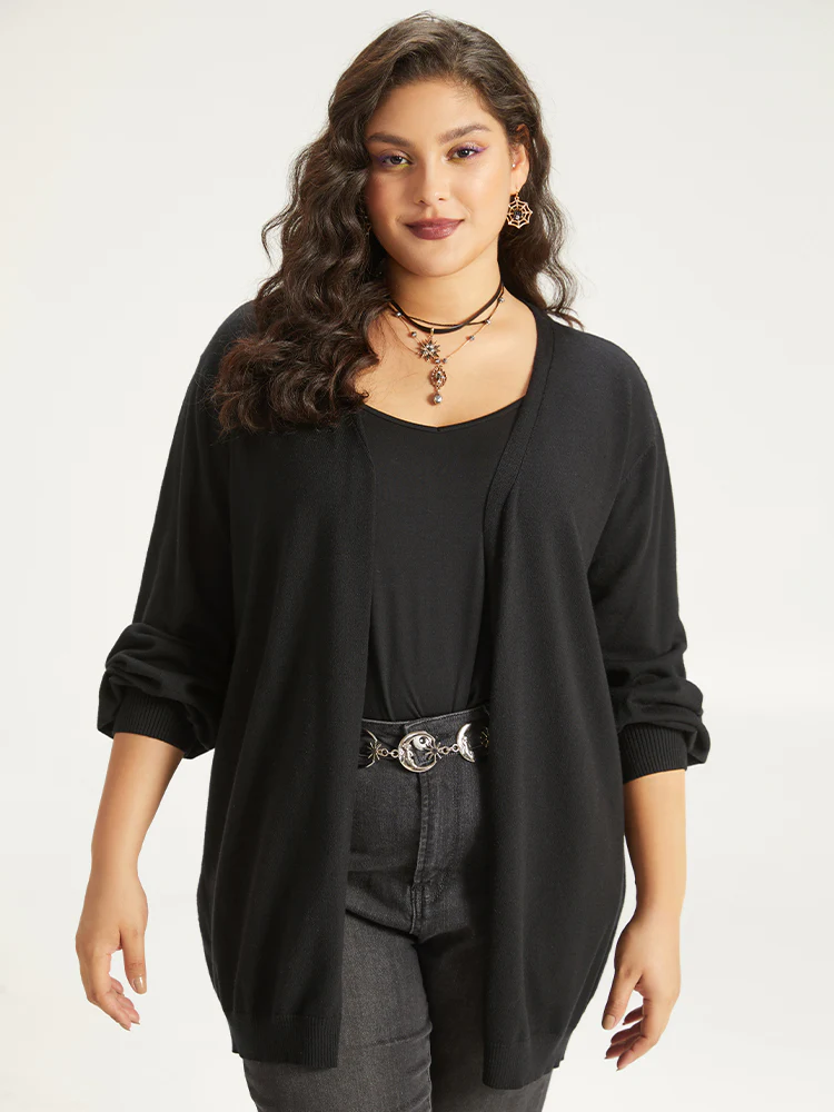 Supersoft Essentials Halloween Moon Open Front Puff Sleeve Cardigan - Image 4