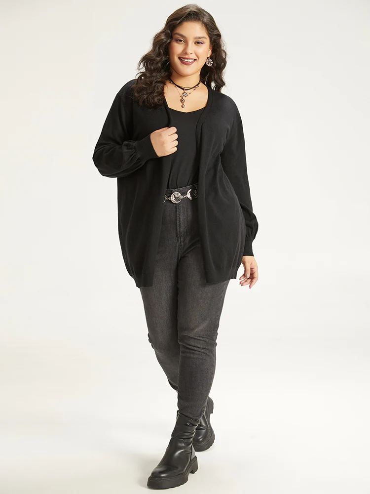 Supersoft Essentials Halloween Moon Open Front Puff Sleeve Cardigan - Image 5