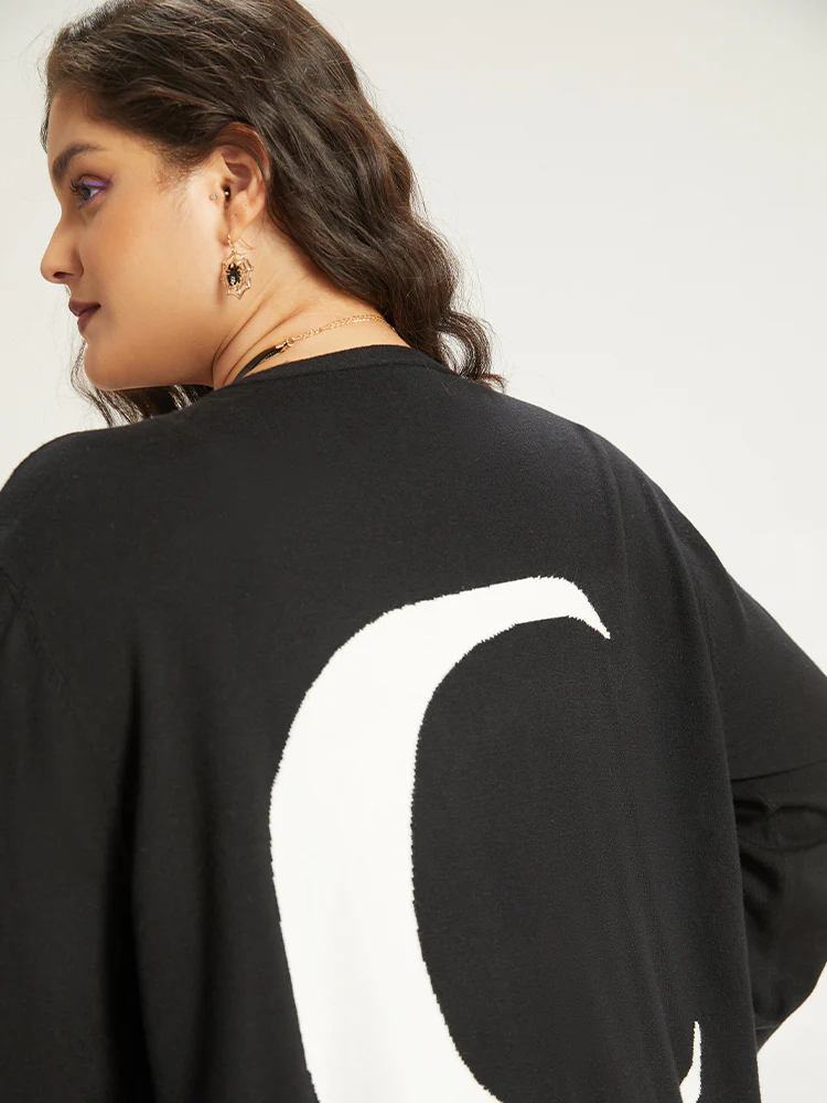 Supersoft Essentials Halloween Moon Open Front Puff Sleeve Cardigan - Image 6