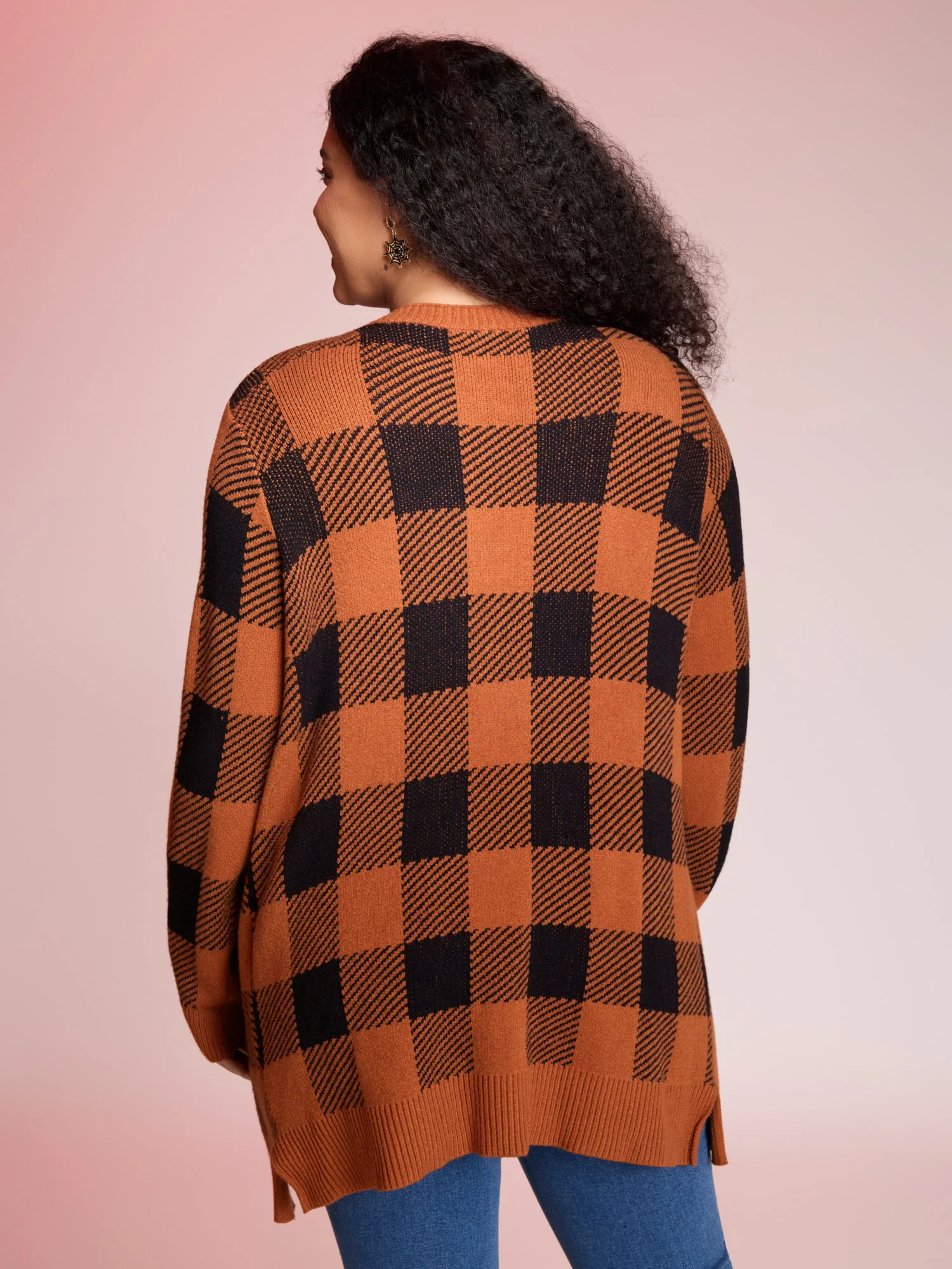 Supersoft Essentials Plaid Open Cardigan - Image 10