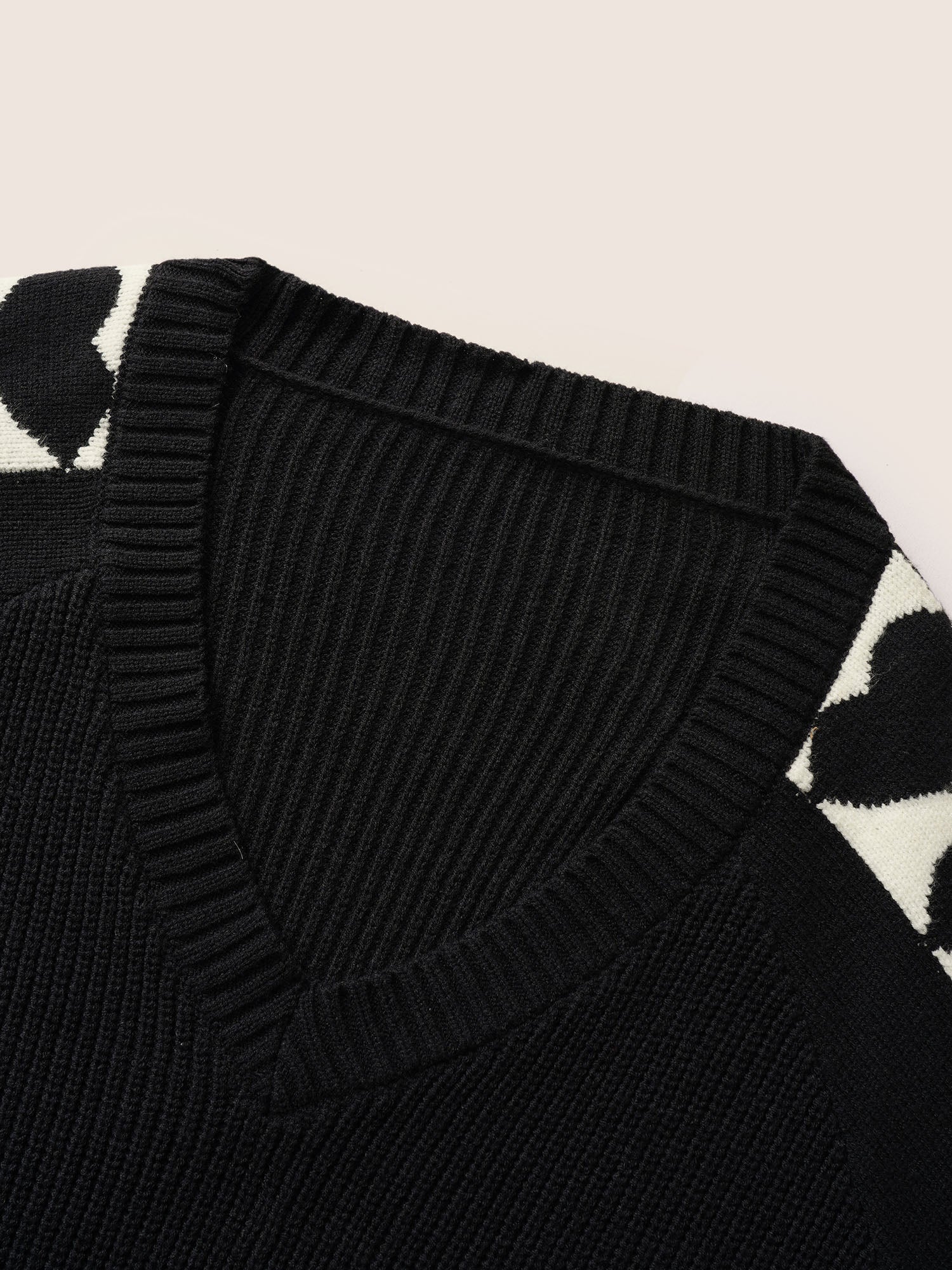 Supersoft Essentials Heart Patchwork V Neck Raglan Sleeve Pullover - Image 6