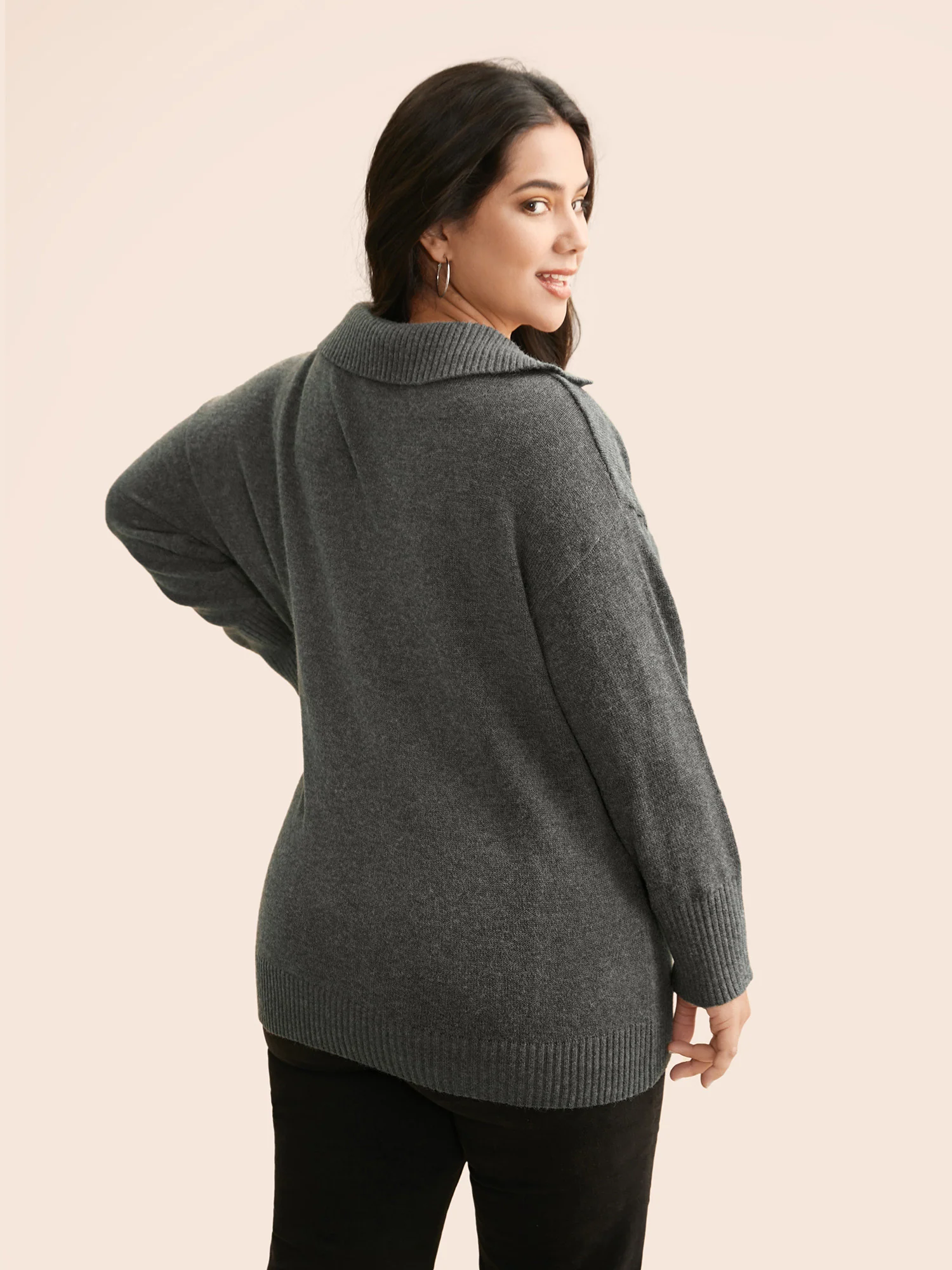 Supersoft Essentials Lapel Collar Wool Pullover - Image 2