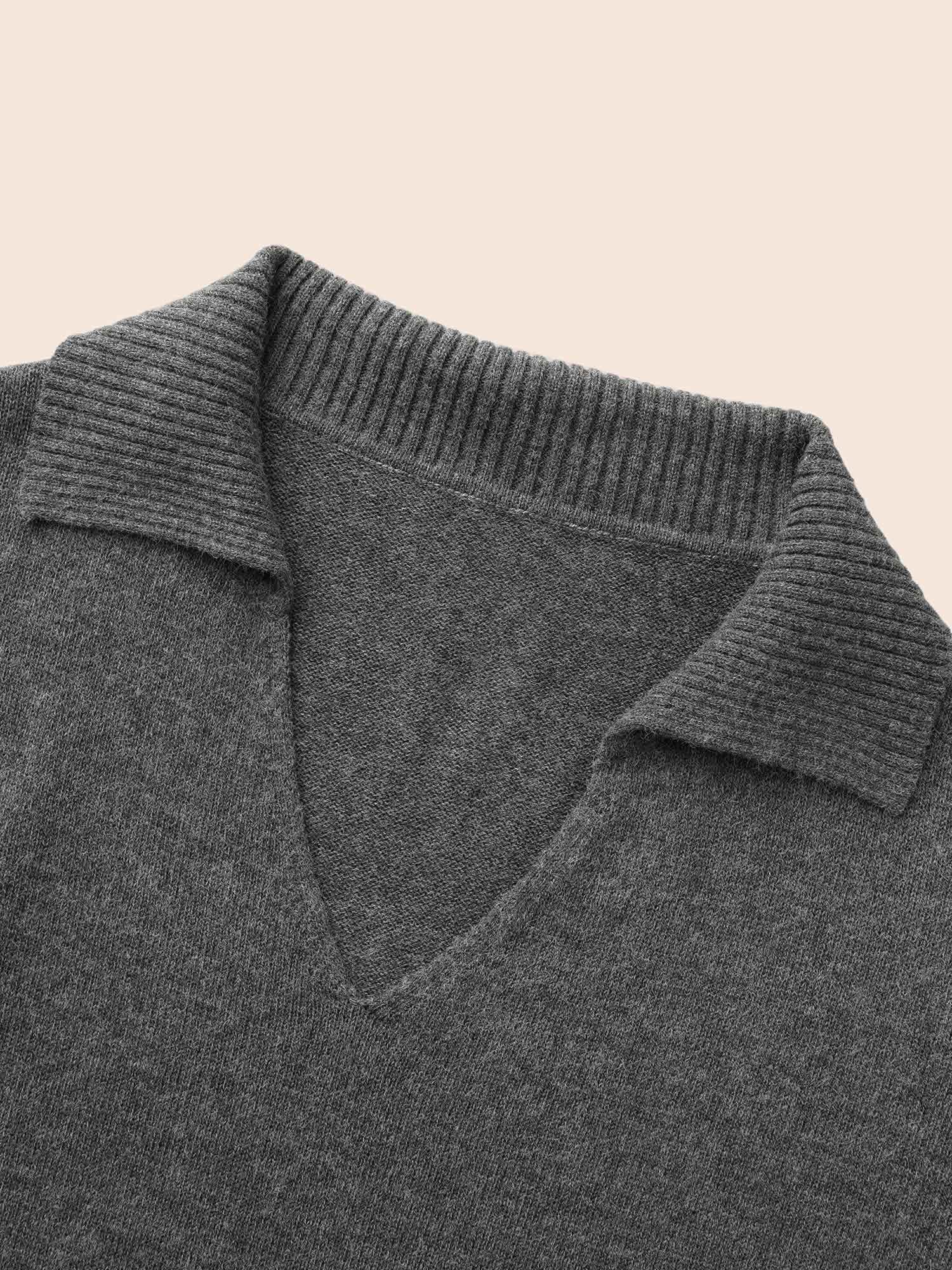 Supersoft Essentials Lapel Collar Wool Pullover - Image 6