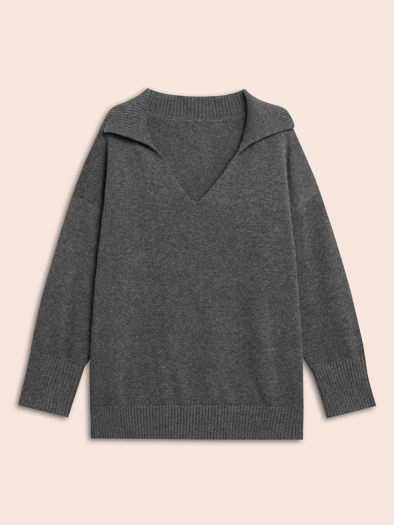 Supersoft Essentials Lapel Collar Wool Pullover - Image 8