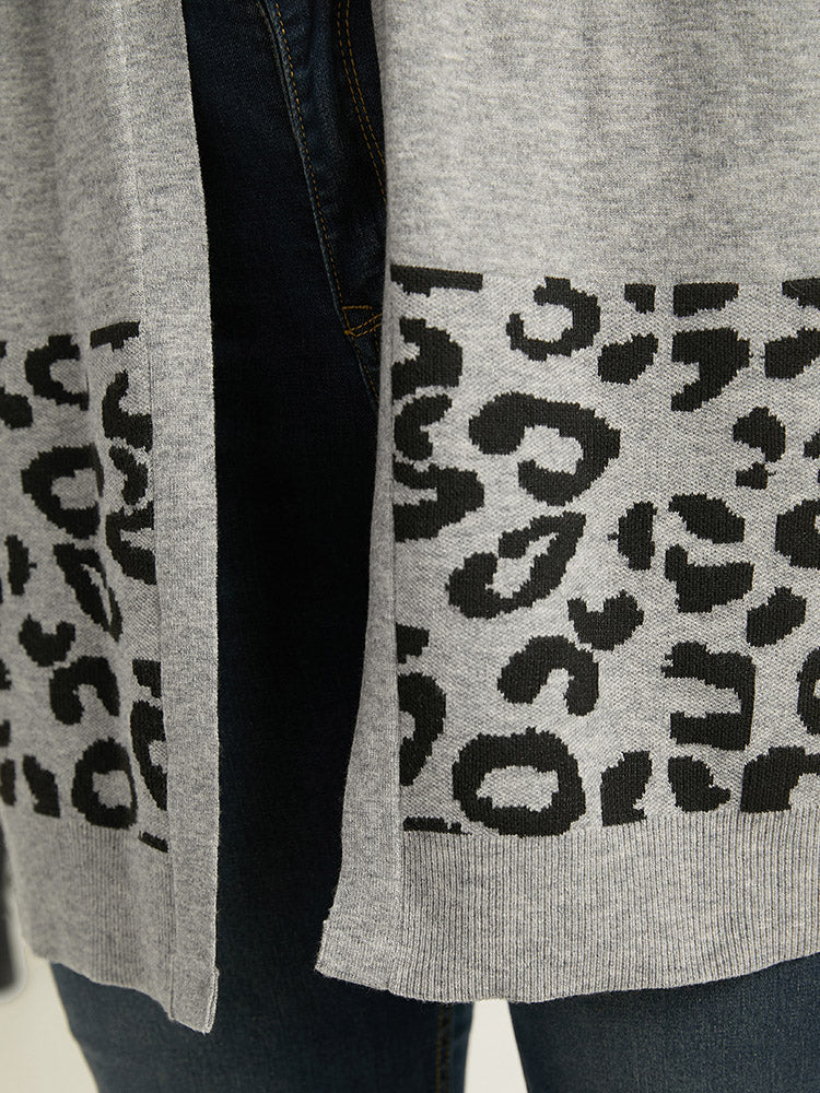 Supersoft Essentials Leopard Contrast Elastic Cuffs Pullover - Image 8