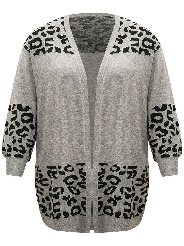 Supersoft Essentials Leopard Contrast Elastic Cuffs Pullover - Image 9