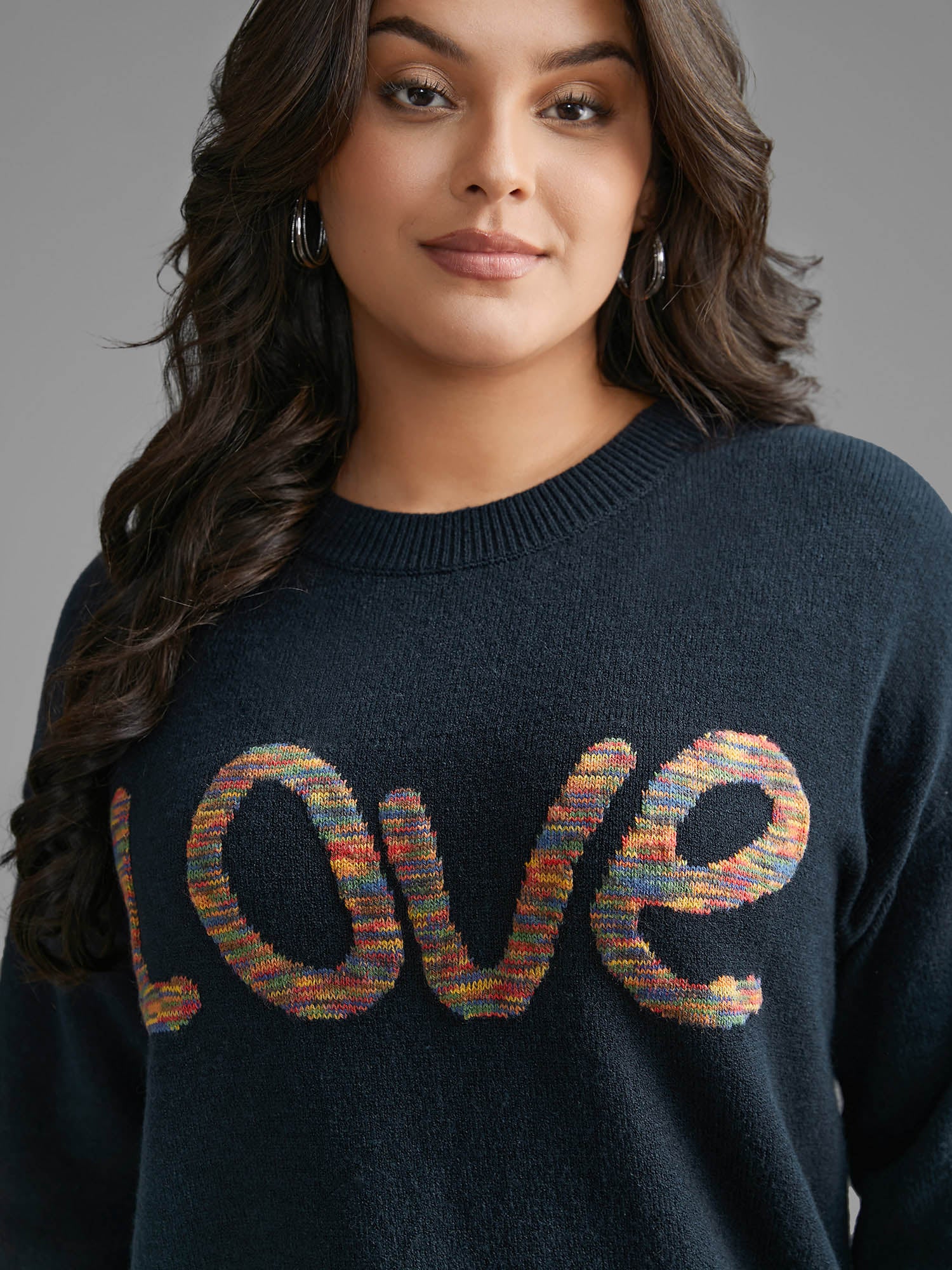 Supersoft Essentials Love Pattern Heather Pullover - Image 5