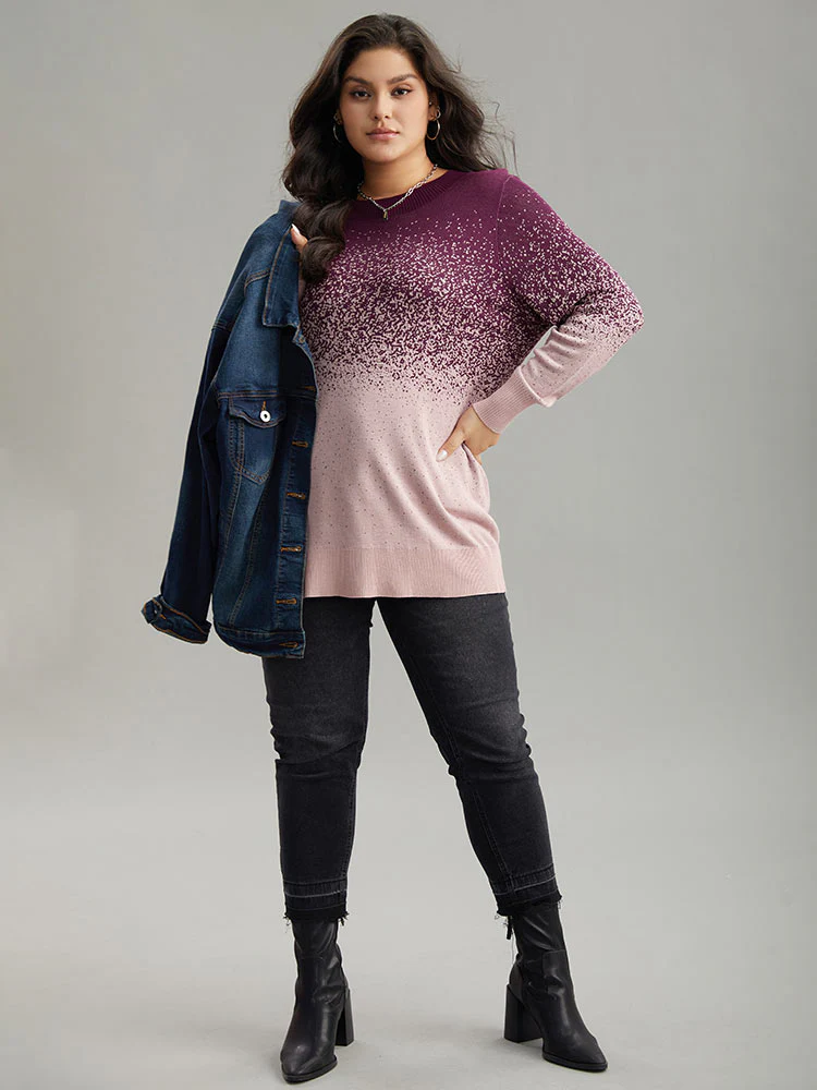 Supersoft Essentials Ombre Elastic Cuffs Pullover - Image 10