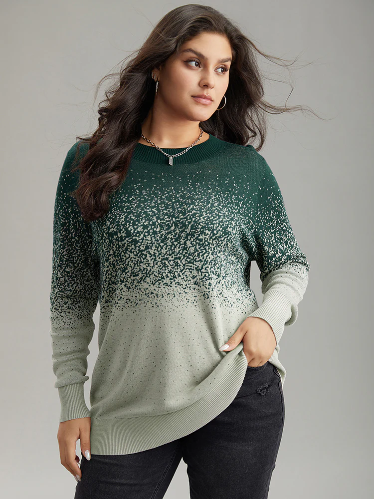 Supersoft Essentials Ombre Elastic Cuffs Pullover - Image 3