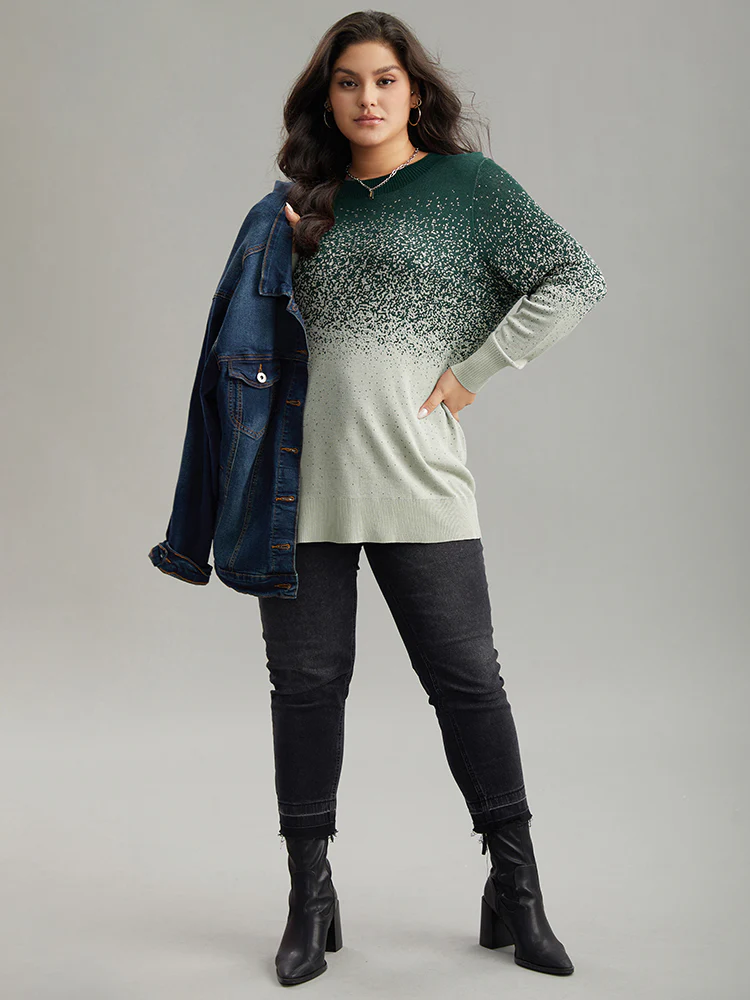 Supersoft Essentials Ombre Elastic Cuffs Pullover - Image 5