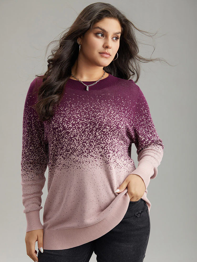 Supersoft Essentials Ombre Elastic Cuffs Pullover - Image 8