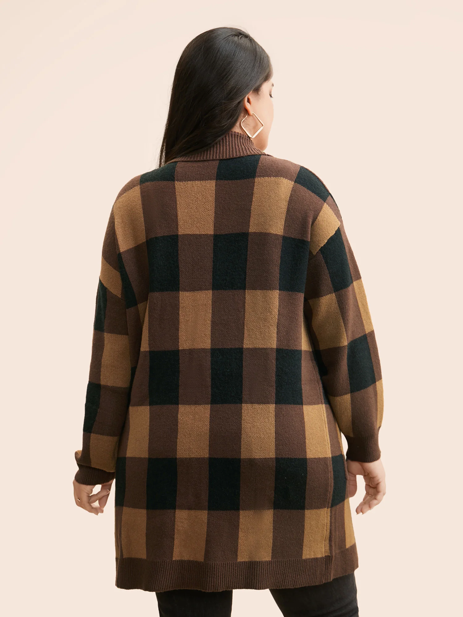 Supersoft Essentials Plaid Kimono Collar Cardigan - Image 2