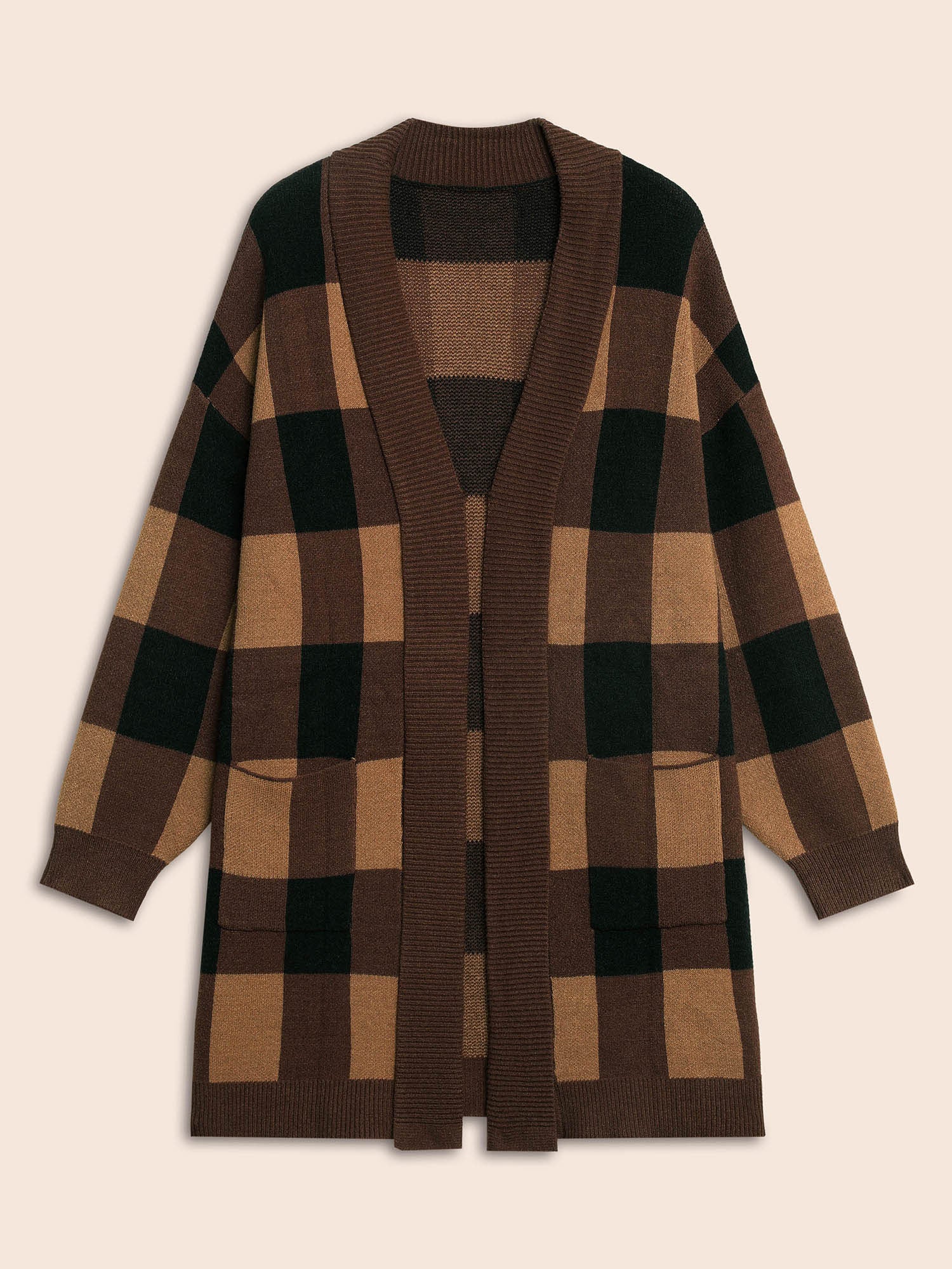 Supersoft Essentials Plaid Kimono Collar Cardigan - Image 7