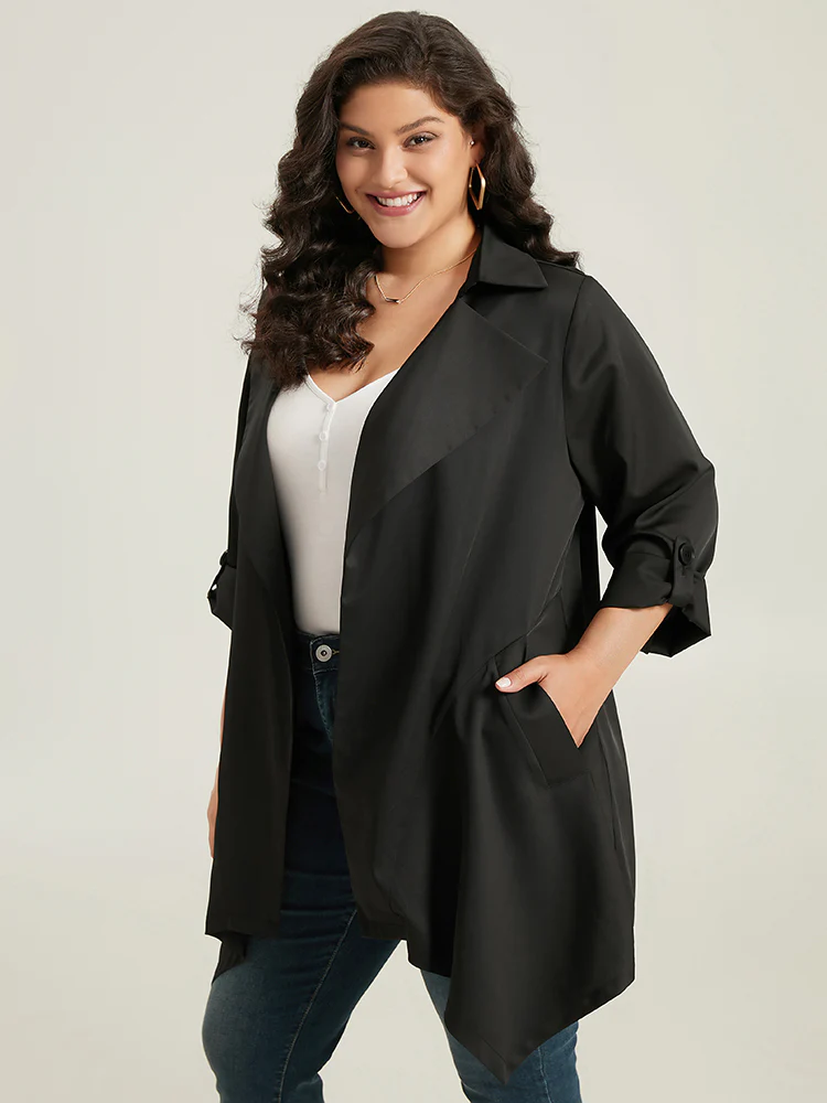 Supersoft Essentials Plain Asymmetrical Hem Windbreaker