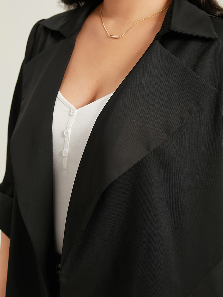 Supersoft Essentials Plain Asymmetrical Hem Windbreaker - Image 6