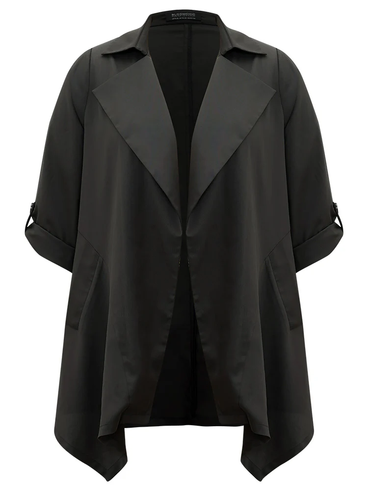 Supersoft Essentials Plain Asymmetrical Hem Windbreaker - Image 8