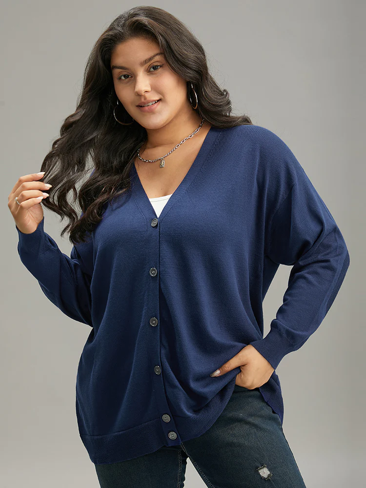 Supersoft Essentials Plain Button Up Elastic Cuffs Cardigan - Image 4