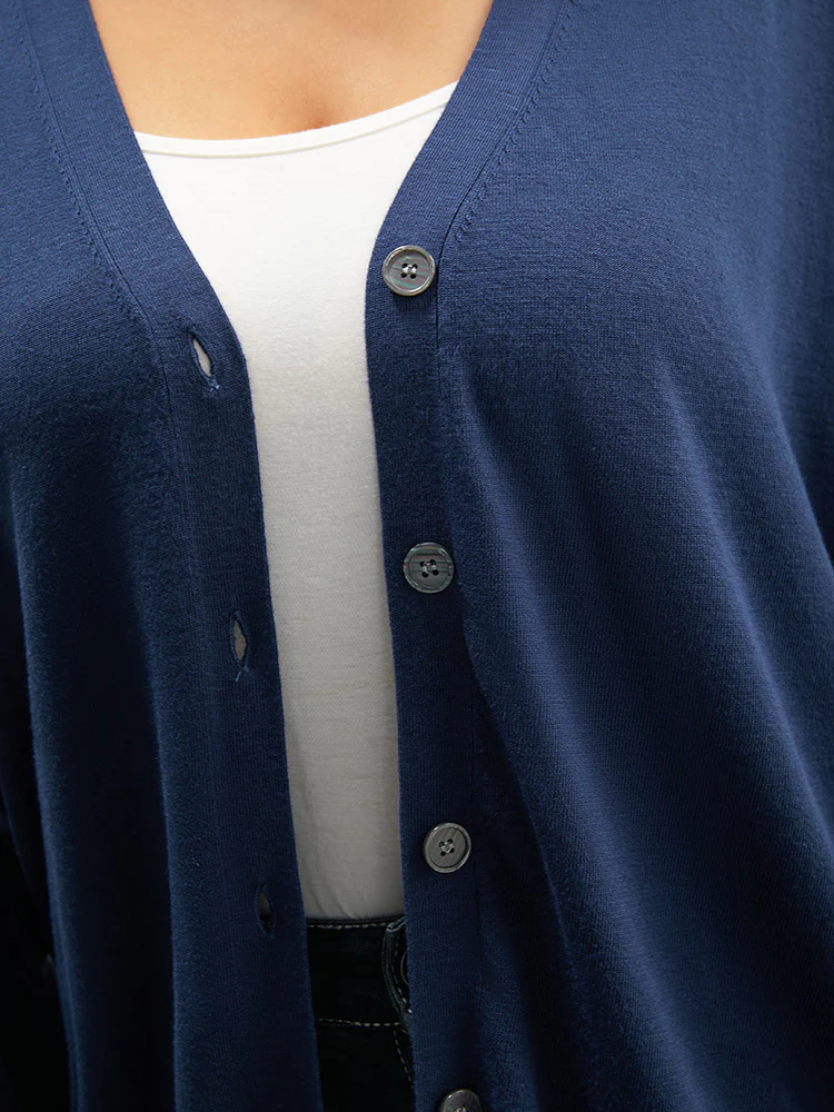 Supersoft Essentials Plain Button Up Elastic Cuffs Cardigan - Image 6