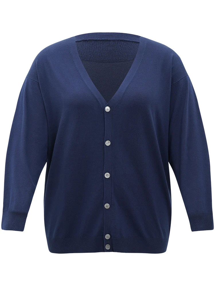 Supersoft Essentials Plain Button Up Elastic Cuffs Cardigan - Image 8