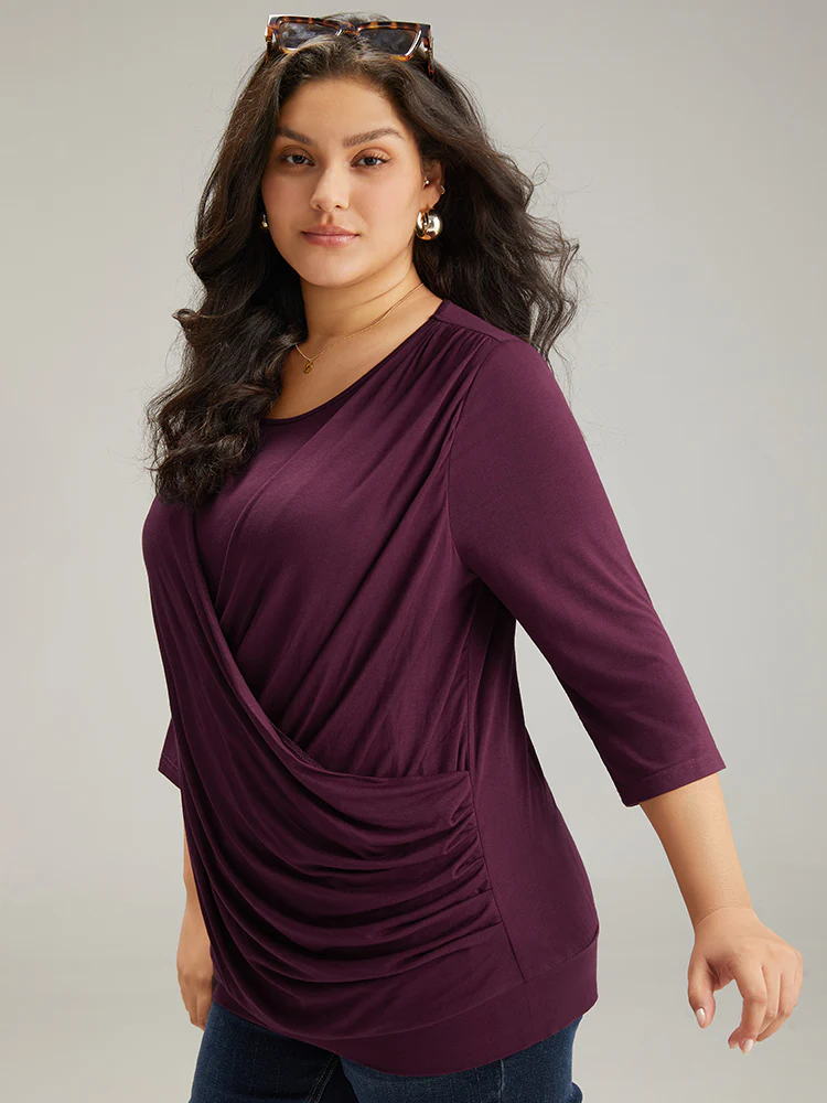 Supersoft Essentials Plain Crossover T-shirt - Image 3