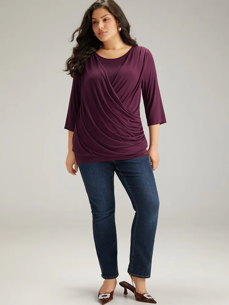 Supersoft Essentials Plain Crossover T-shirt - Image 4