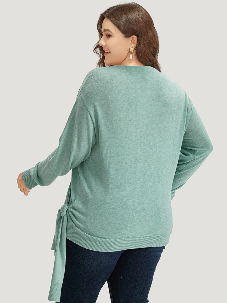 Supersoft Essentials Plain Crossover Ties Elastic Cuffs Pullover - Image 2