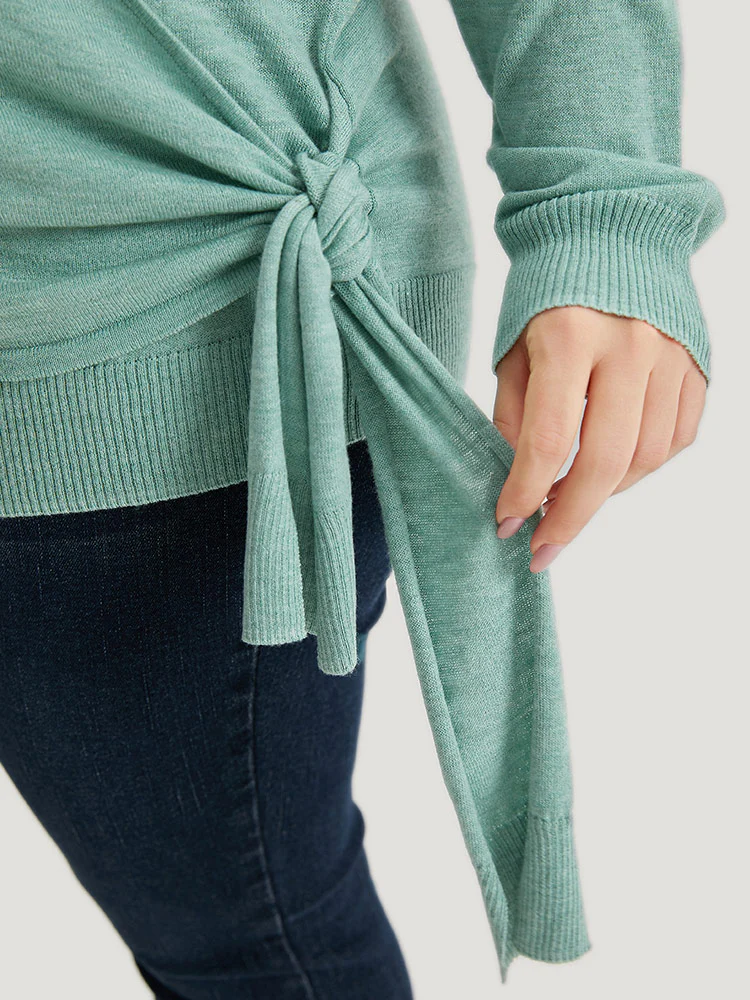 Supersoft Essentials Plain Crossover Ties Elastic Cuffs Pullover - Image 7
