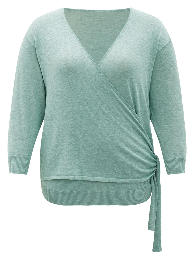 Supersoft Essentials Plain Crossover Ties Elastic Cuffs Pullover - Image 9