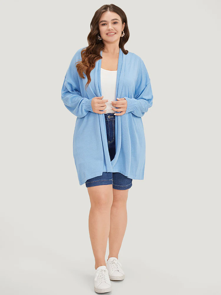 Supersoft Essentials Plain Drop Shoulder Lapel Collar Cardigan - Image 6